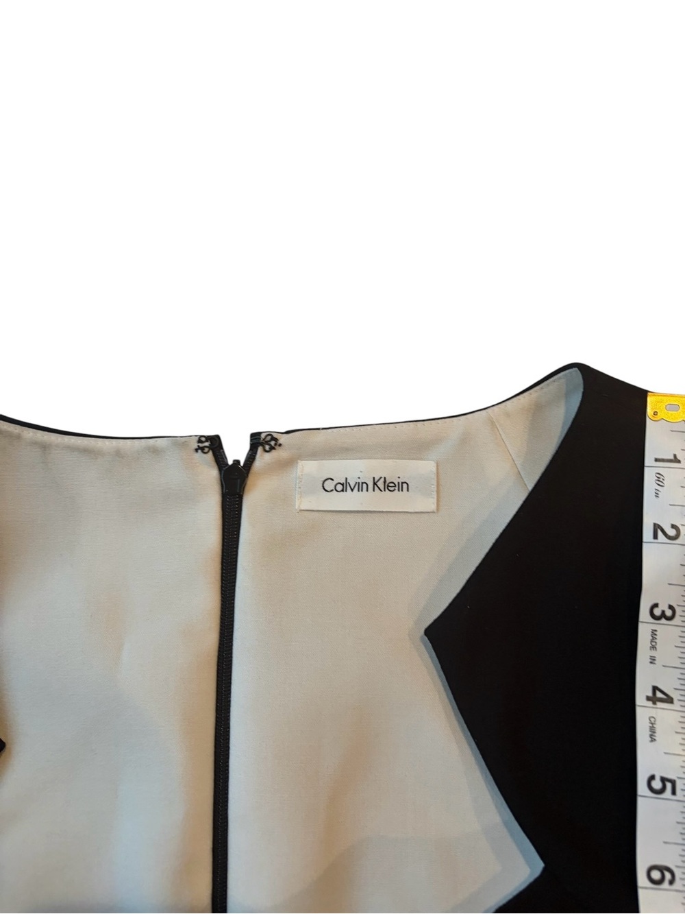 Calvin Klein Black Ruched Side Asymmetric Neck Sheath Dress 14 EUC - Picture 3 of 8